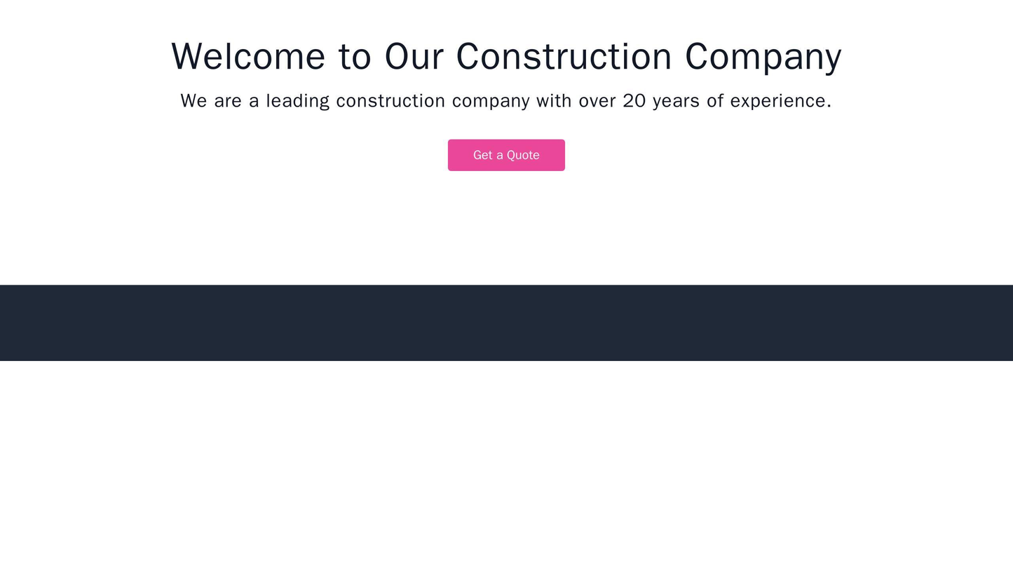A construction company site featuring a prominent call-to-action (CTA) button at the top, a sliding banner with differen Web Template 2088