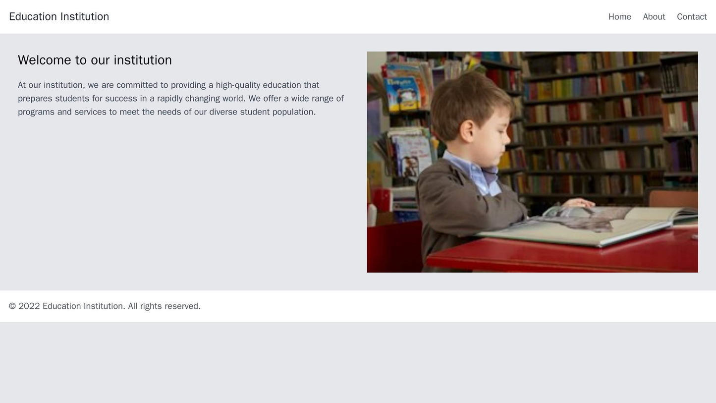 An education institution site with a banner showcasing student achievements, a top navigation menu, and a right-aligned Web Template 3127