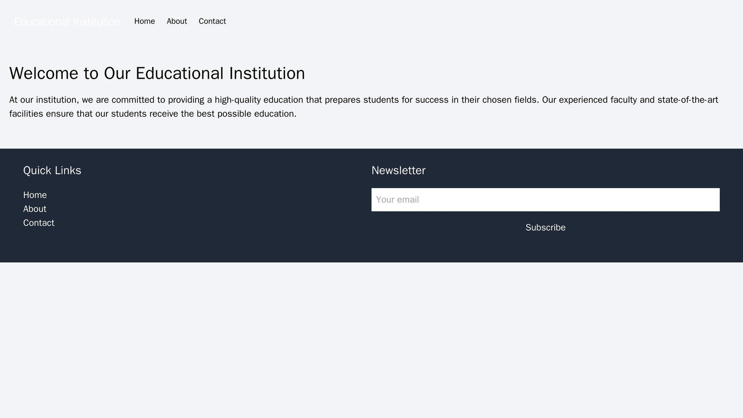 An educational institution site with a clean and professional layout, a top navigation bar, and a full-width background Web Template 3457