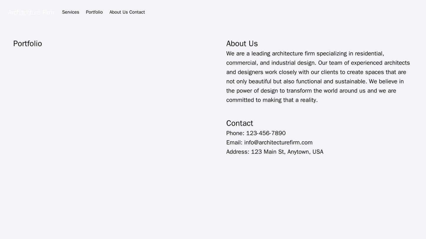 Architecture Firm: A split-screen design, with one side showcasing a portfolio and the other side dedicated to info and Web Template 2133