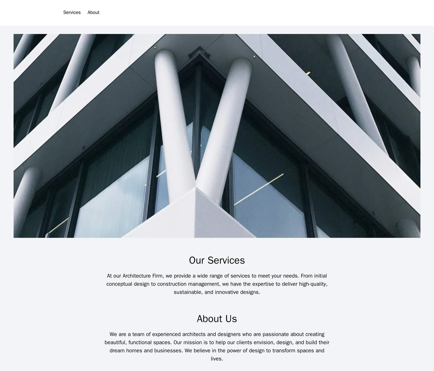 Architecture Firm: A sleek and modern design featuring a large, central image of an architectural project, along with a Web Template 2435