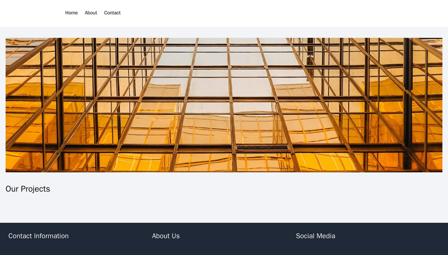 Architecture Firm: An elegant design with a full-width background image of one of their buildings, a minimalist menu at Web Template 3178