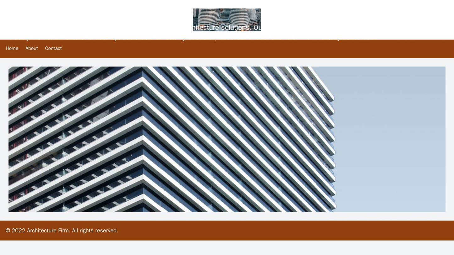 Architecture Firm Site: A sleek design with a large, centered logo and a horizontal navigation bar at the top. The main Web Template 3060