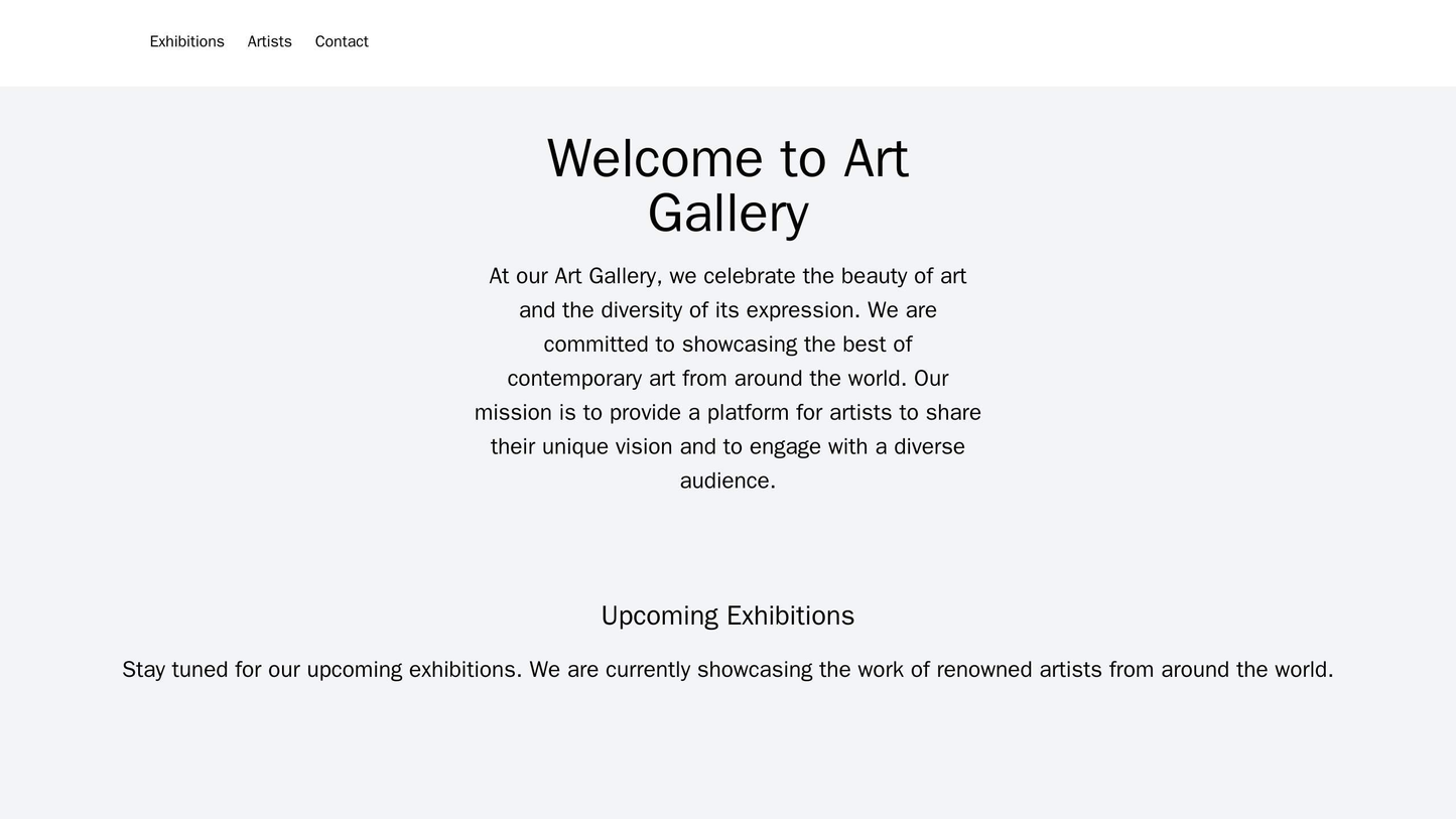 Art Gallery: This website design features a full-screen background image that changes periodically. The navigation menu Web Template 3533