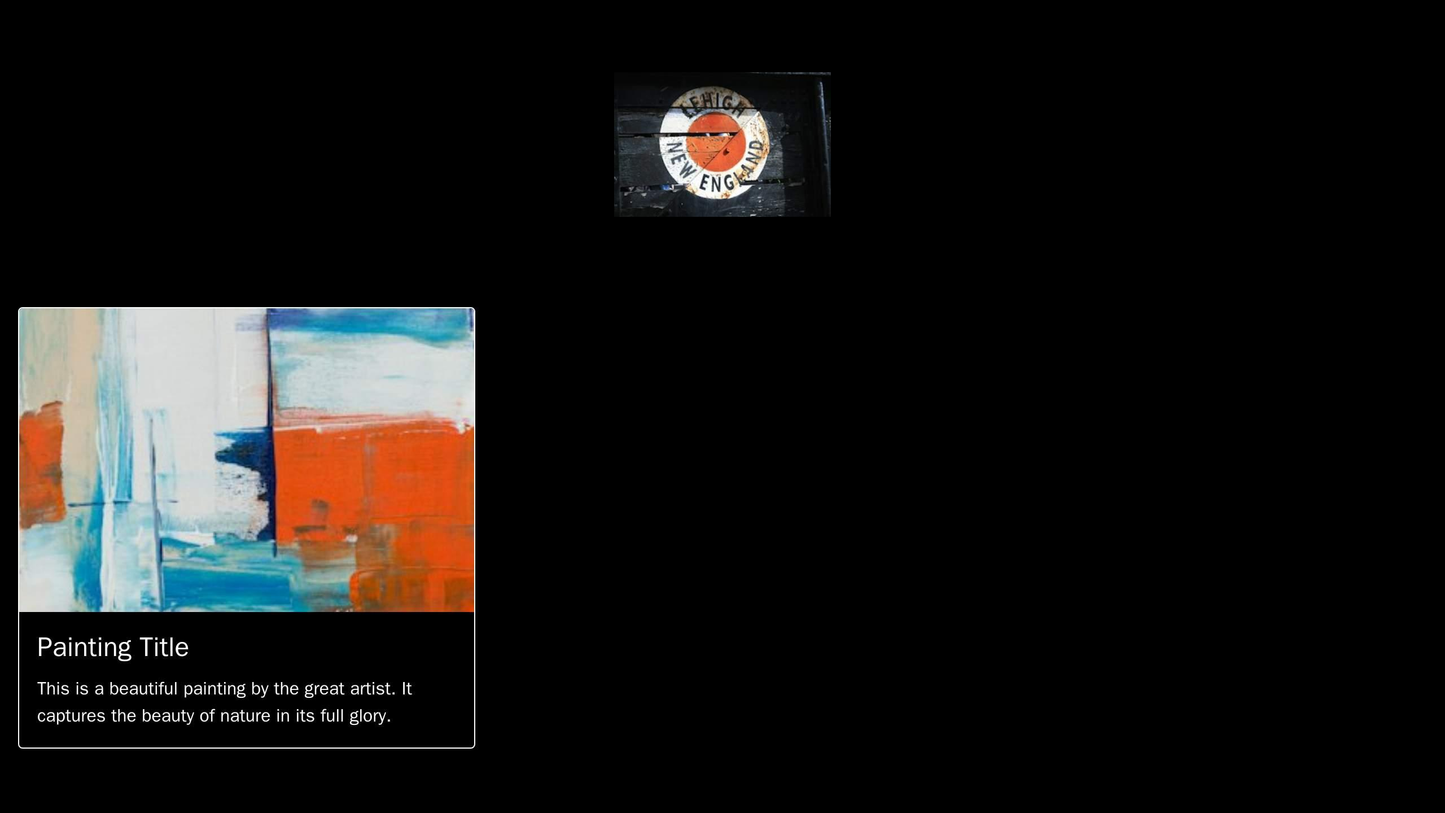 Art Gallery: A gallery-style site with a centered logo and a black and white color palette. Thumbnail images of artwork Web Template 3958