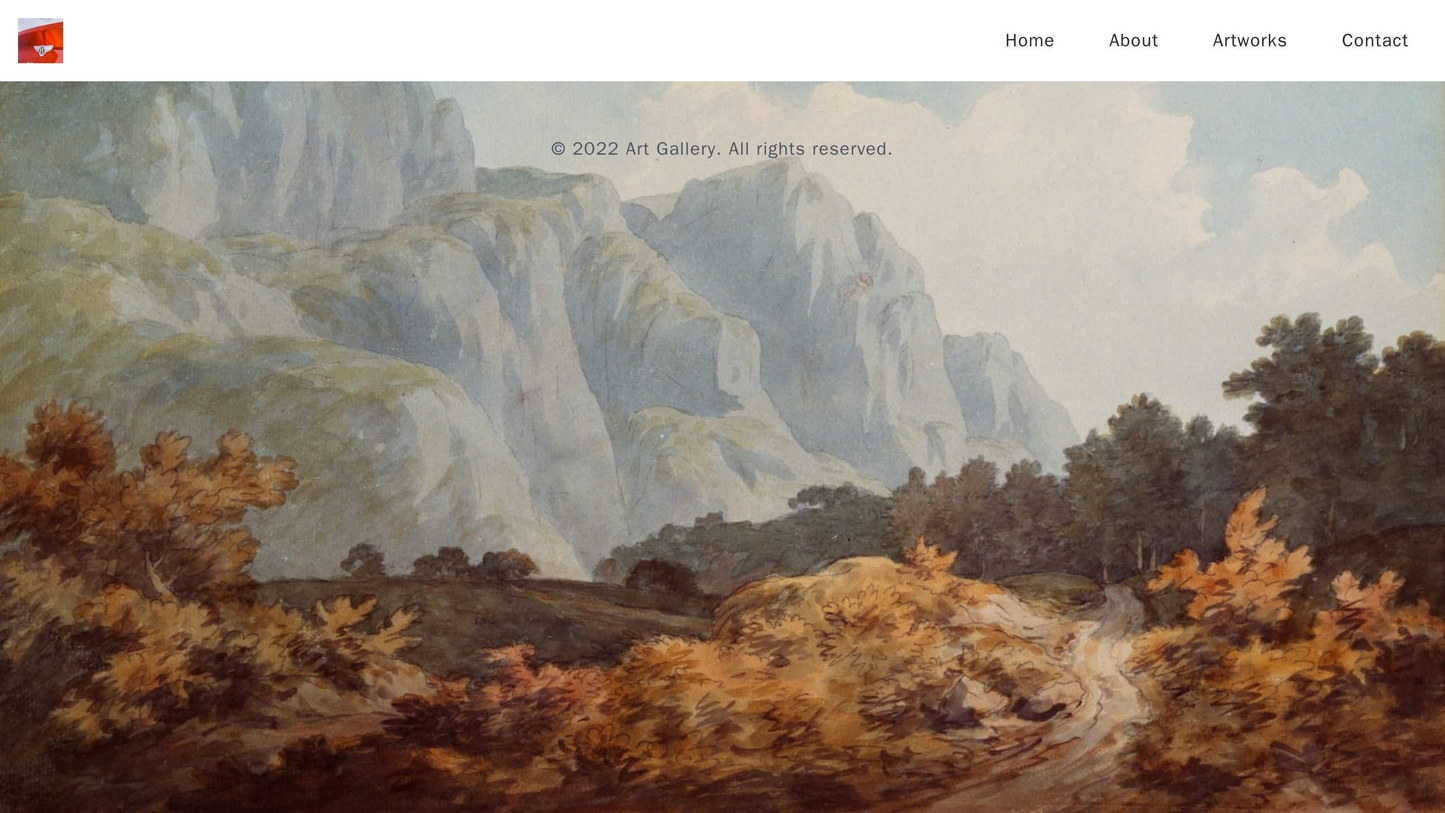 Art Gallery: A visually stunning design with a large, full-width background image of an artwork. The logo is positioned Web Template 4622