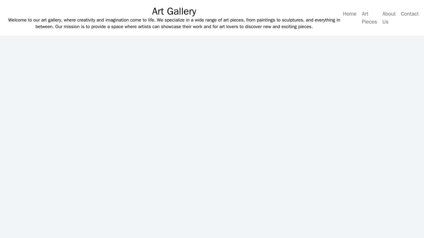 Art Gallery Site: A simple design with a centered logo and a main navigation menu at the top. A full-width image slider Web Template 3050