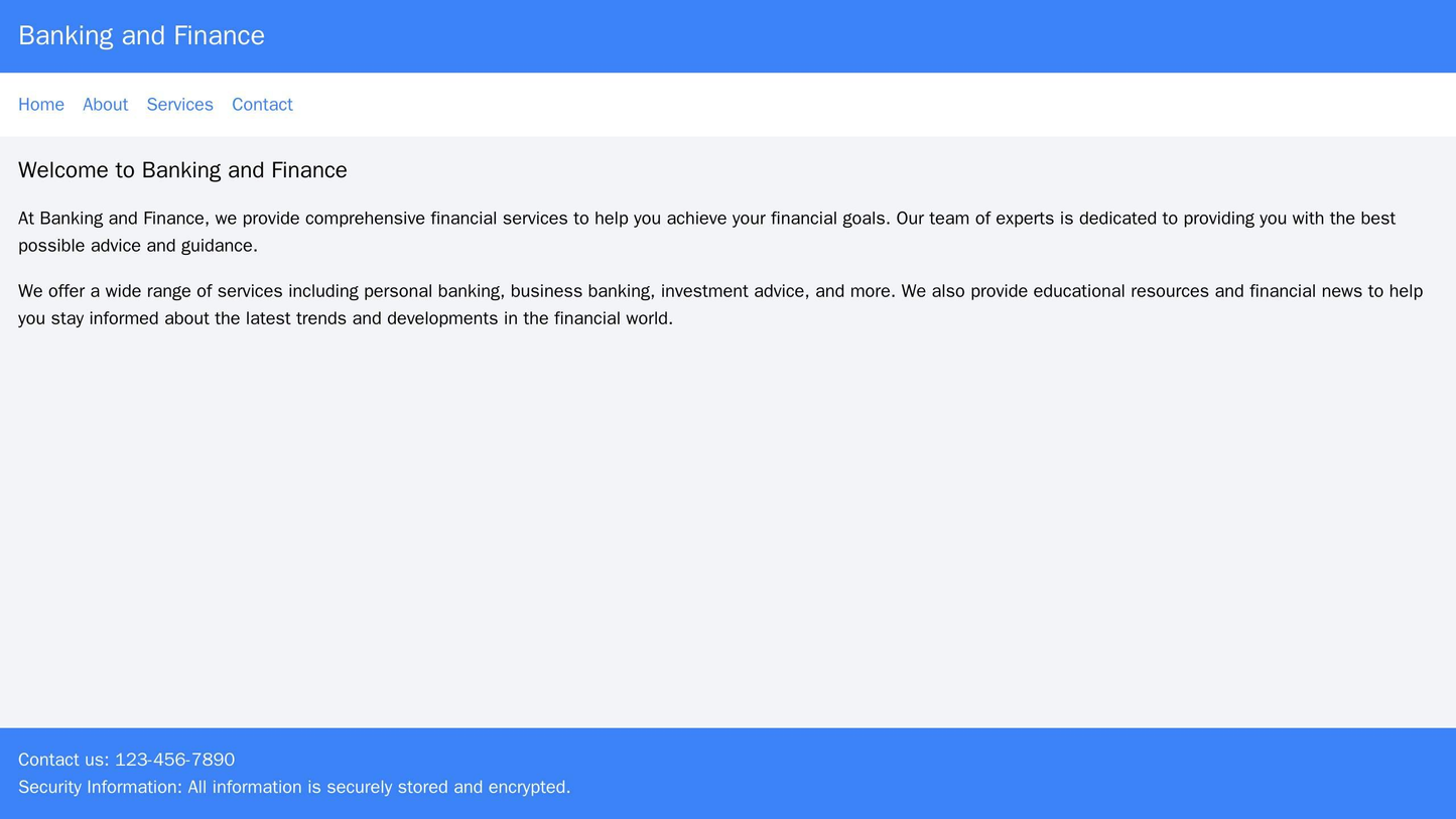 Banking and Finance: A professional layout with a left sidebar for navigation, a top menu for quick access to financial Web Template 3718