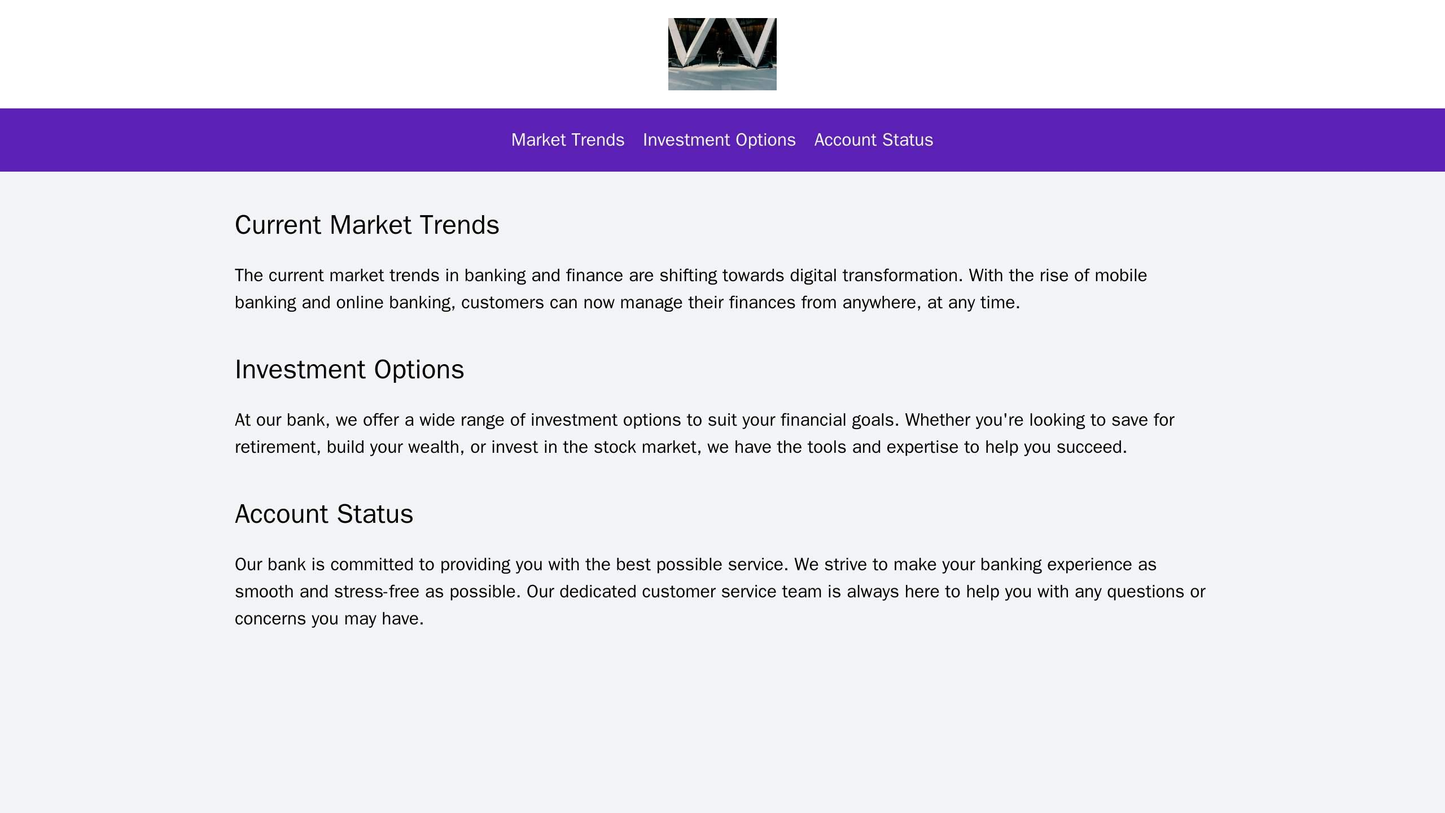 Banking and Finance Site: A clean, vertical layout with a centered logo and a navigation bar. Bold colors with sections Web Template 4360