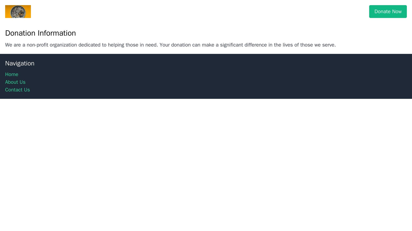 Charity Organization: A clean, white design with a large logo and a centered call-to-action button at the top. donation Web Template 3896