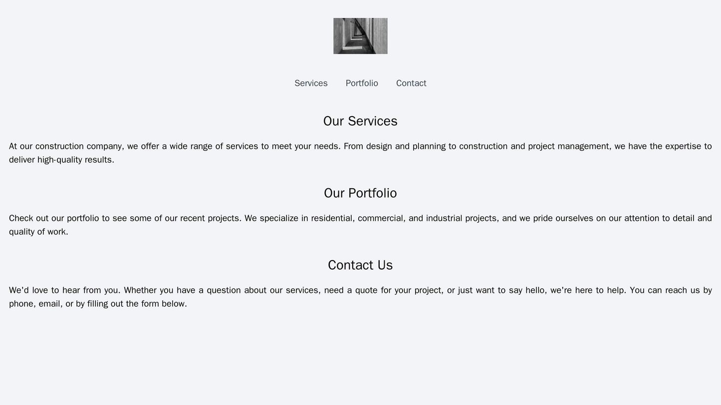 Construction Company: A bold and rugged design with a masonry layout, a centered logo, and a bottom navigation bar with Web Template 4957
