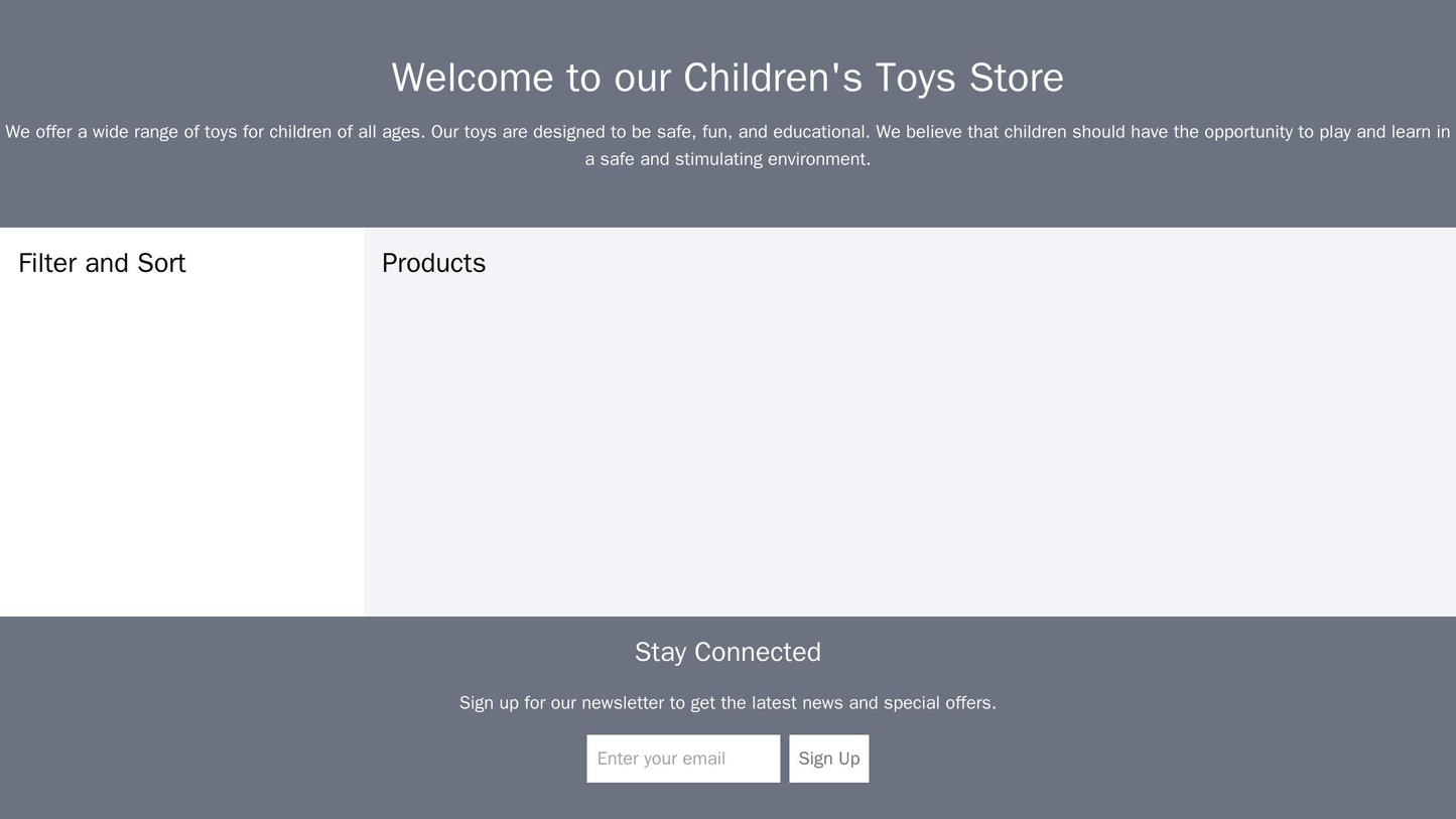 E-commerce Store for Childrens Toys: A playful layout with a colorful background, a large header image showcasing toys, Web Template 4933