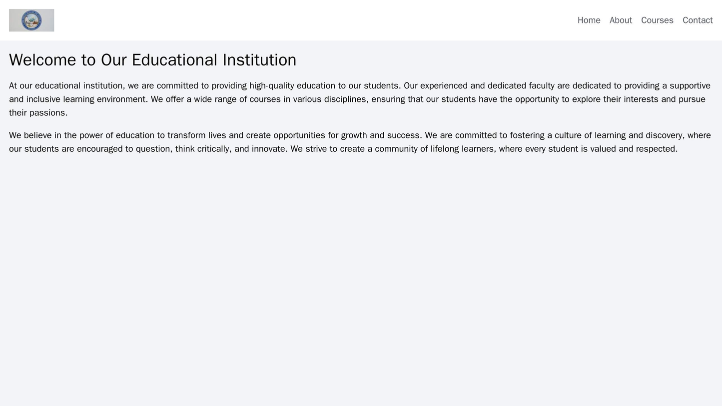 Educational Institution: A clean and modern design with a centered logo and a navigation bar at the top. A large search Web Template 3362