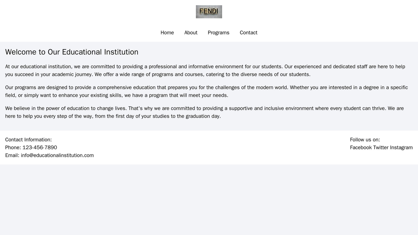Educational Institution: A professional and informative design with a centered logo and navigation bar, a right sidebar Web Template 3866
