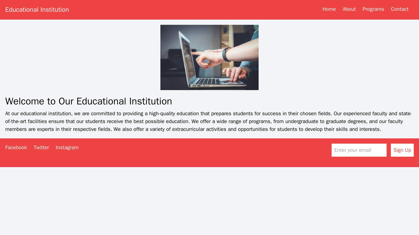 Educational Institution Site: A professional design with a top navigation bar and a centered logo. The content area has Web Template 3064
