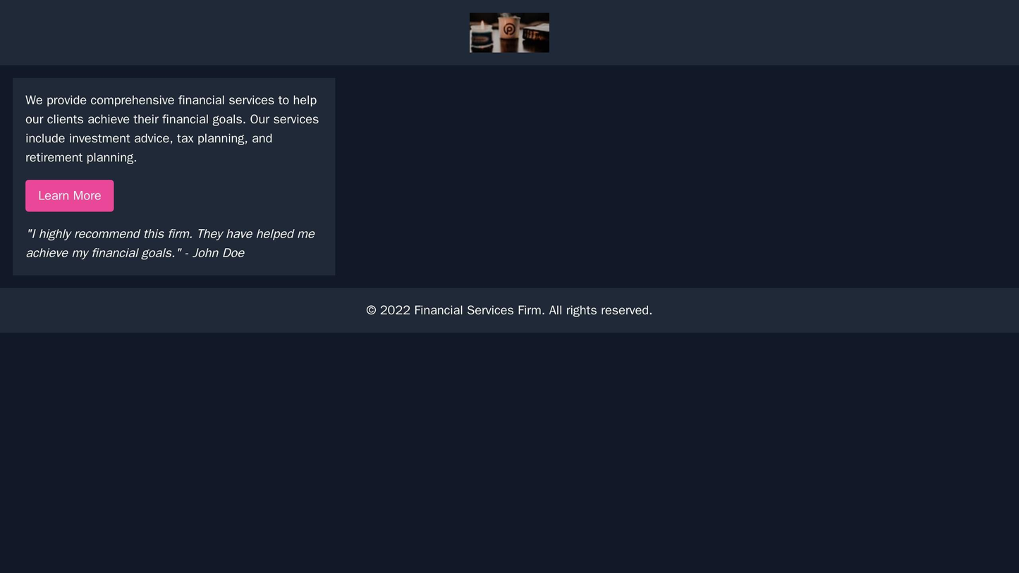 Financial Services Firm: A grid-style design with clean lines, a dark color palette, and a professional font. Each grid Web Template 3900