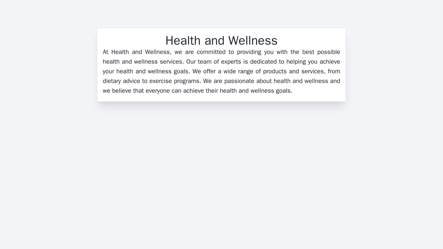 Health and Wellness: A clean design with a split screen, one side featuring information about products or services, and Web Template 3810