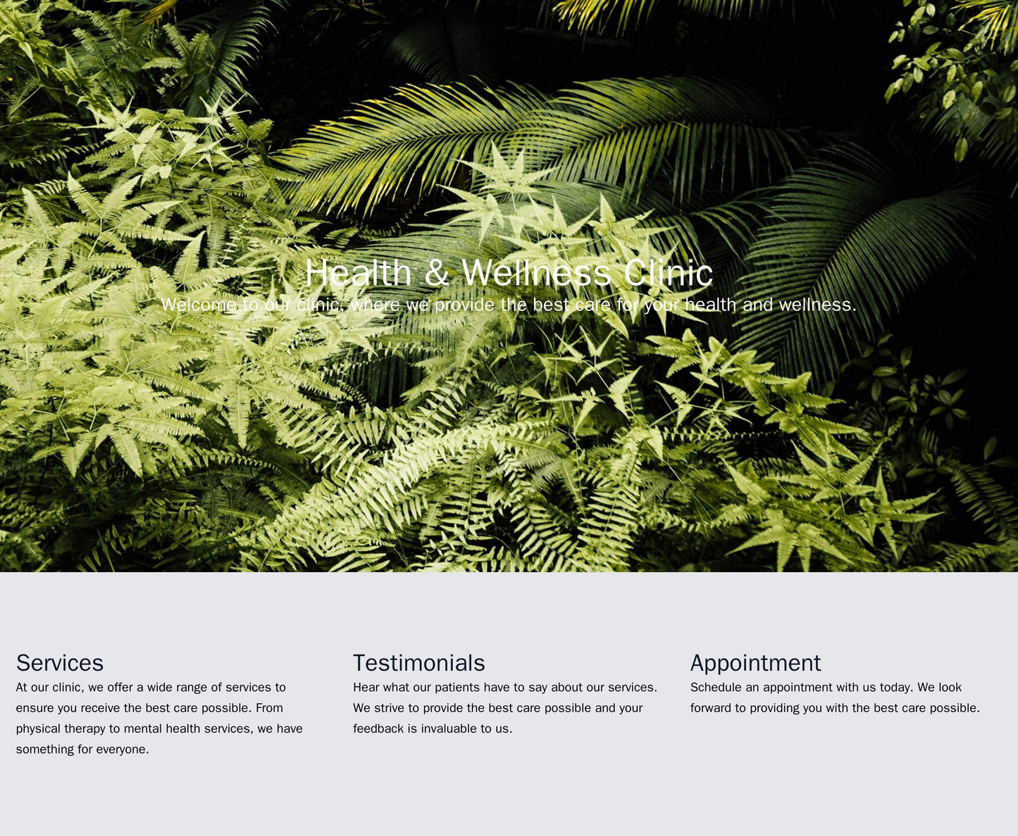 Health and Wellness Clinic: A clean design with a large background image of a serene nature scene, a centered logo, and Web Template 4136