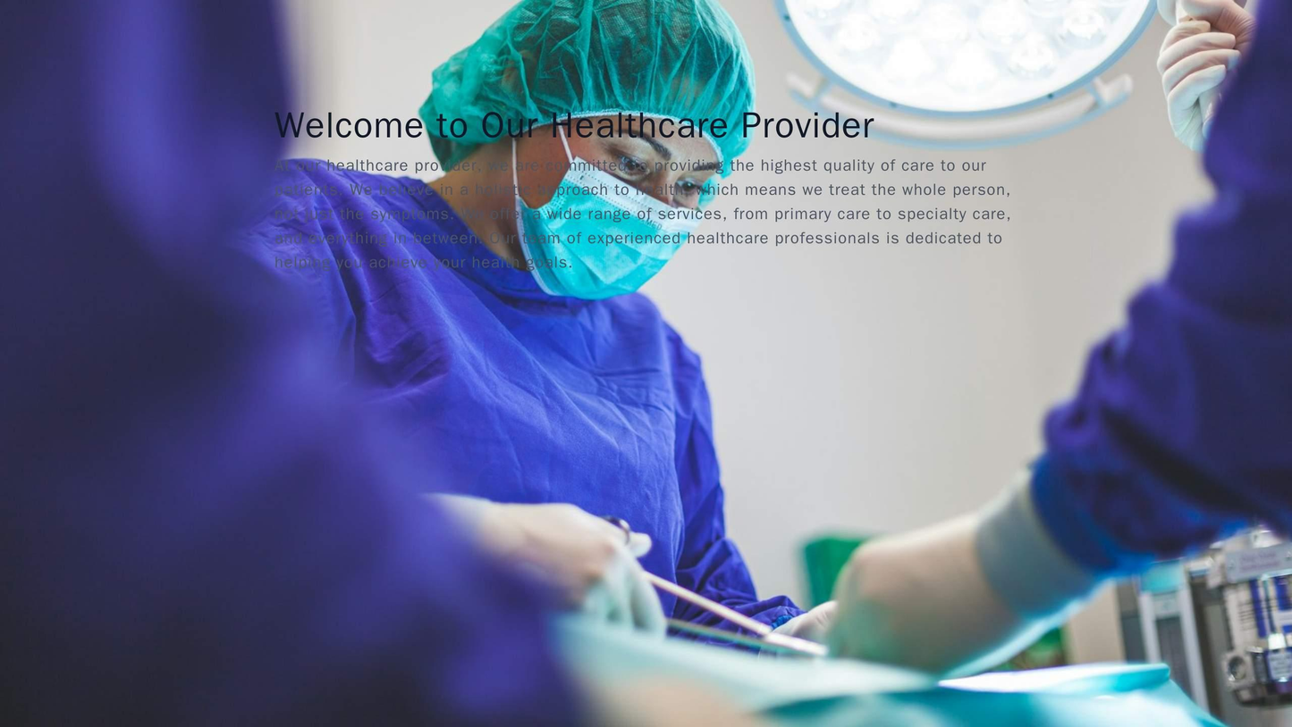Healthcare Provider: A professional and calming design with a full-width hero image, a right sidebar for quick links to Web Template 4955