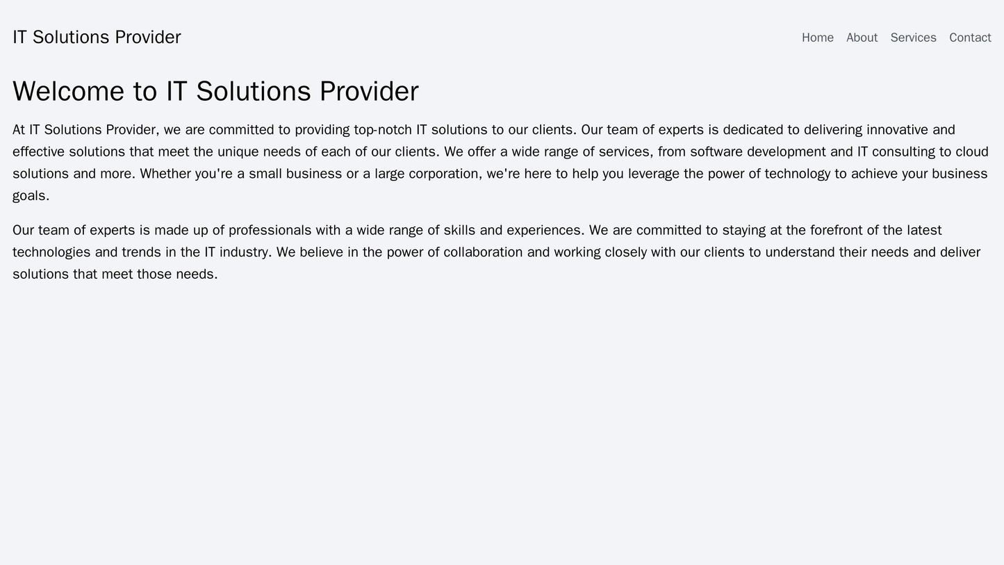 IT Solutions Provider: A modern, technology-focused design with a full-screen header image of a computer interface. The Web Template 2147
