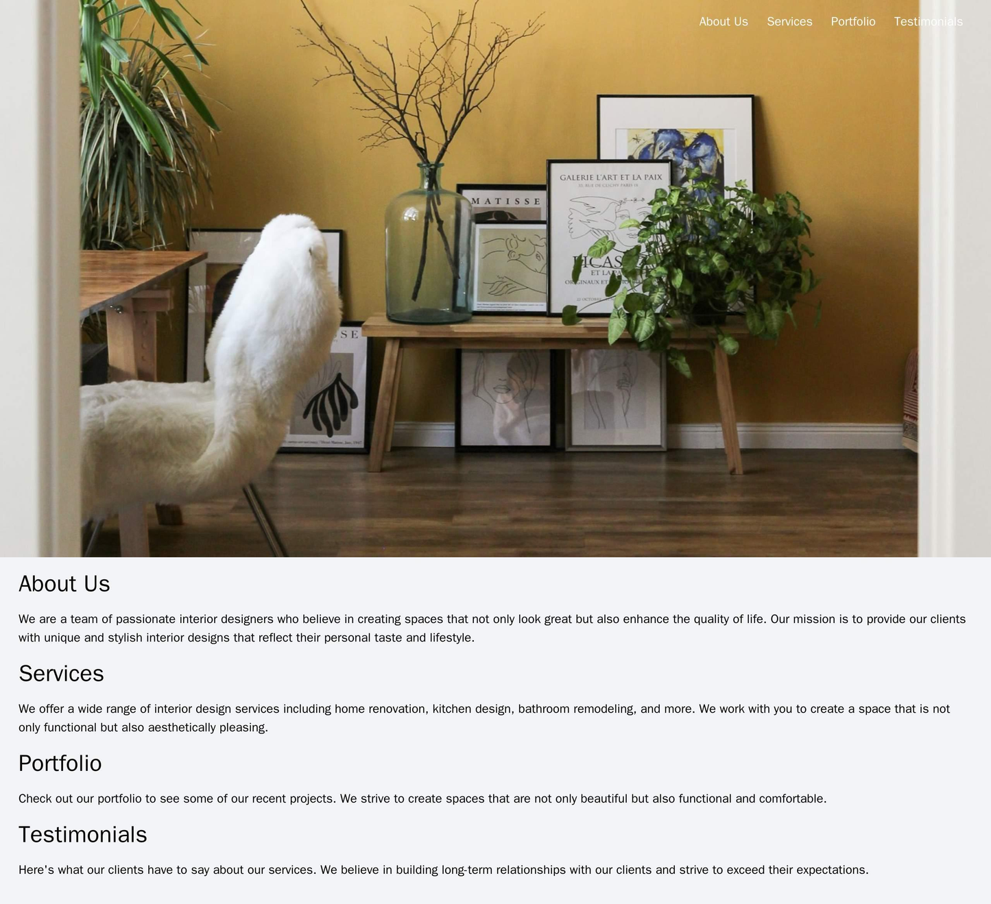Interior Design Studio: A vibrant, inviting design with a collage-style image header showcasing various interior design Web Template 3912