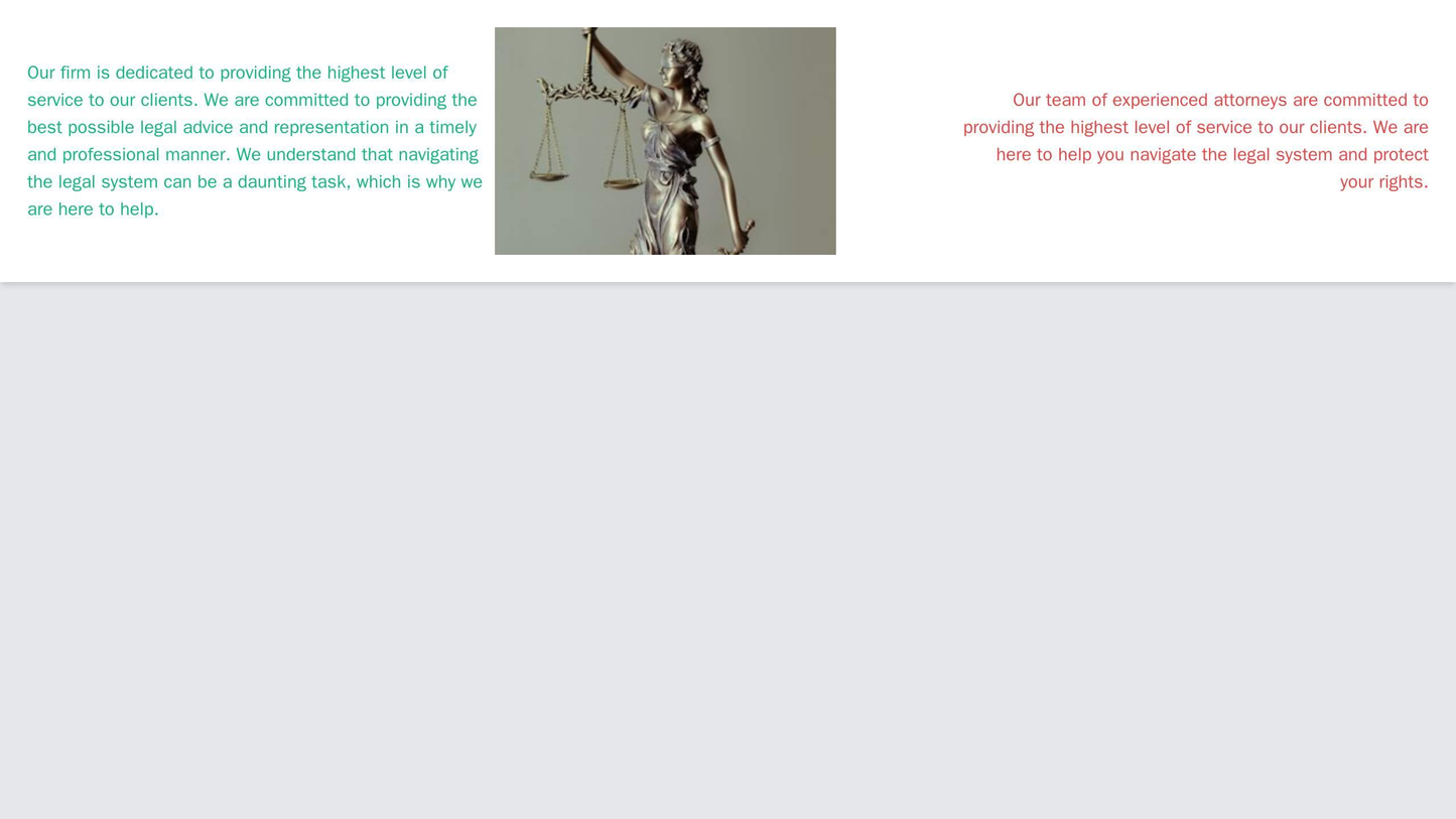 Law Firm: A traditional three-column layout with a left-aligned menu, a centered logo, and a right-aligned main content Web Template 3693