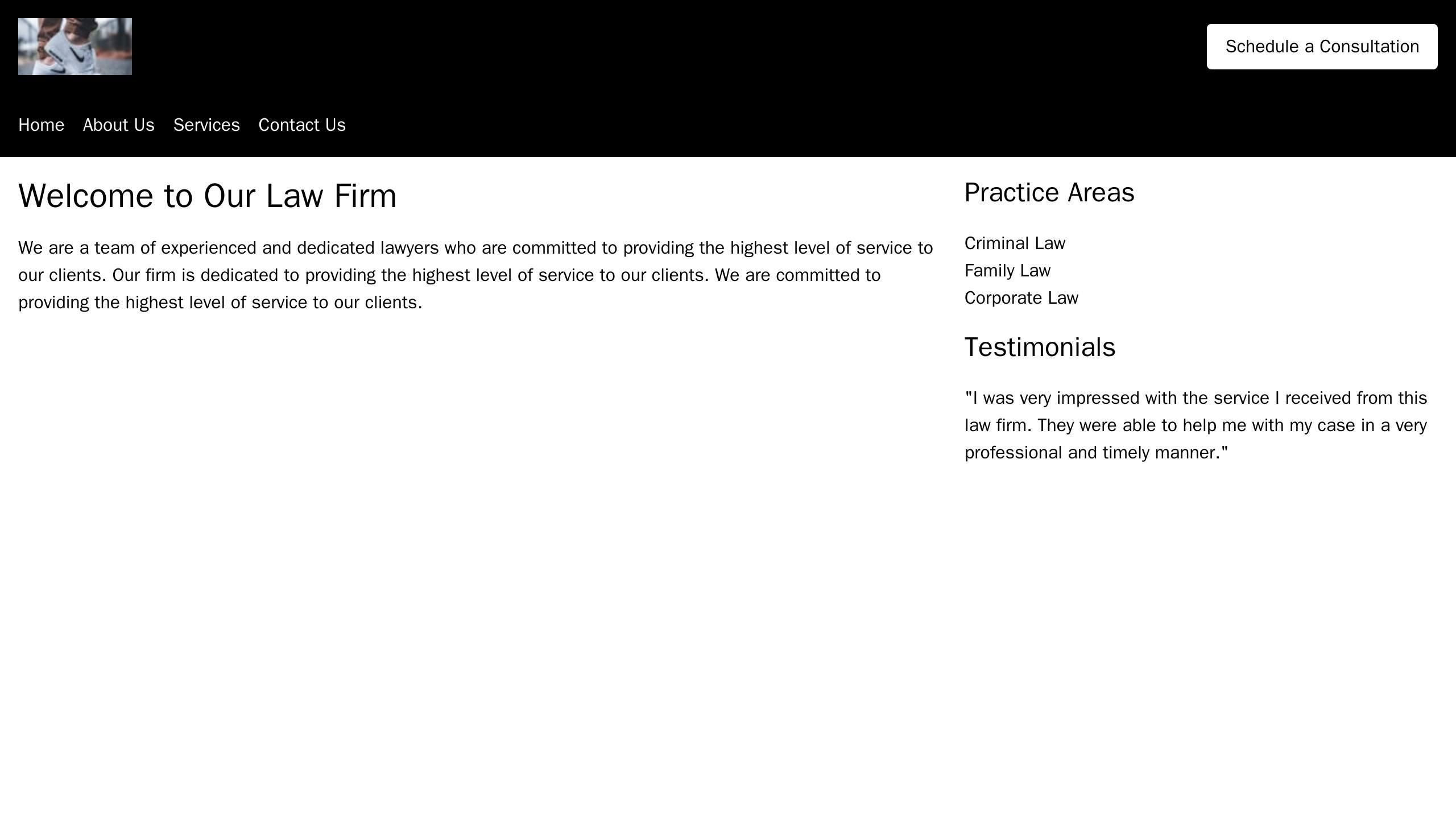 Law Firm Website A professional layout