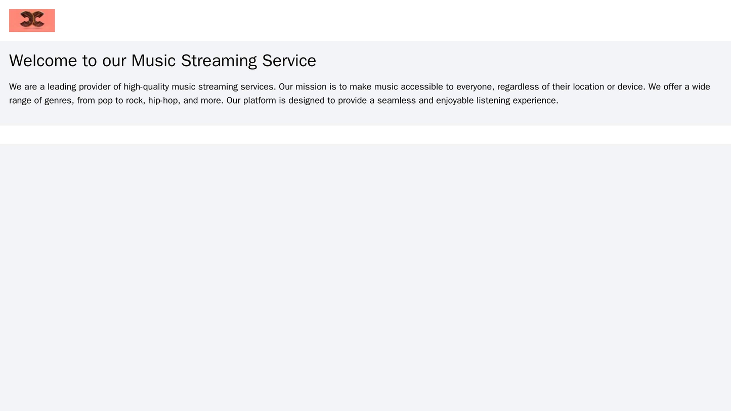 Music Streaming Service: A fresh and colorful design with the logo at the top-left corner and a prominent search bar. A Web Template 3308