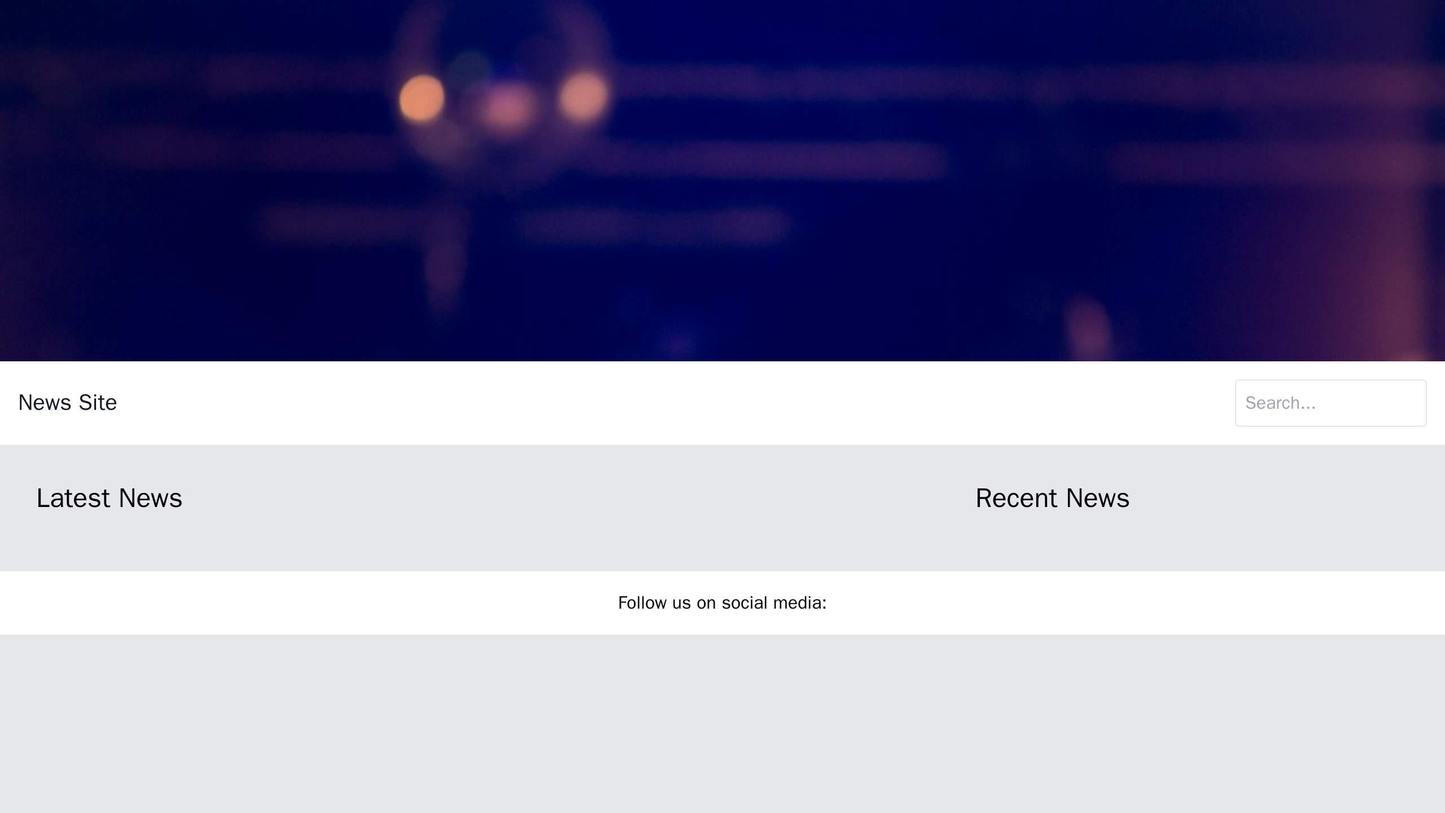 News or Media Site: Dynamic design with a full-width header image or video, top navigation menu with a search bar, main Web Template 3711
