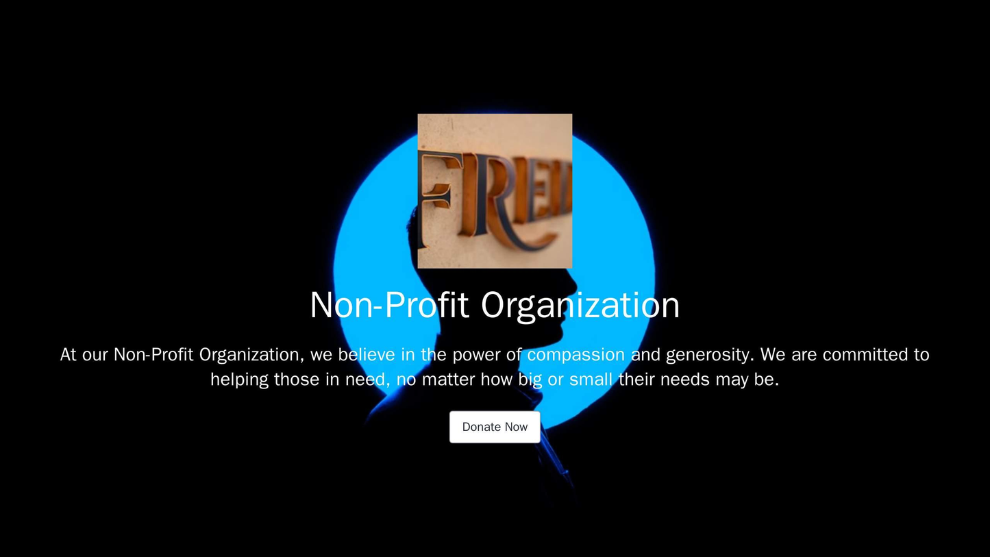 Non-Profit Organization: A warm, inviting design with a full-width header image of people in need, a centered logo, and Web Template 4789