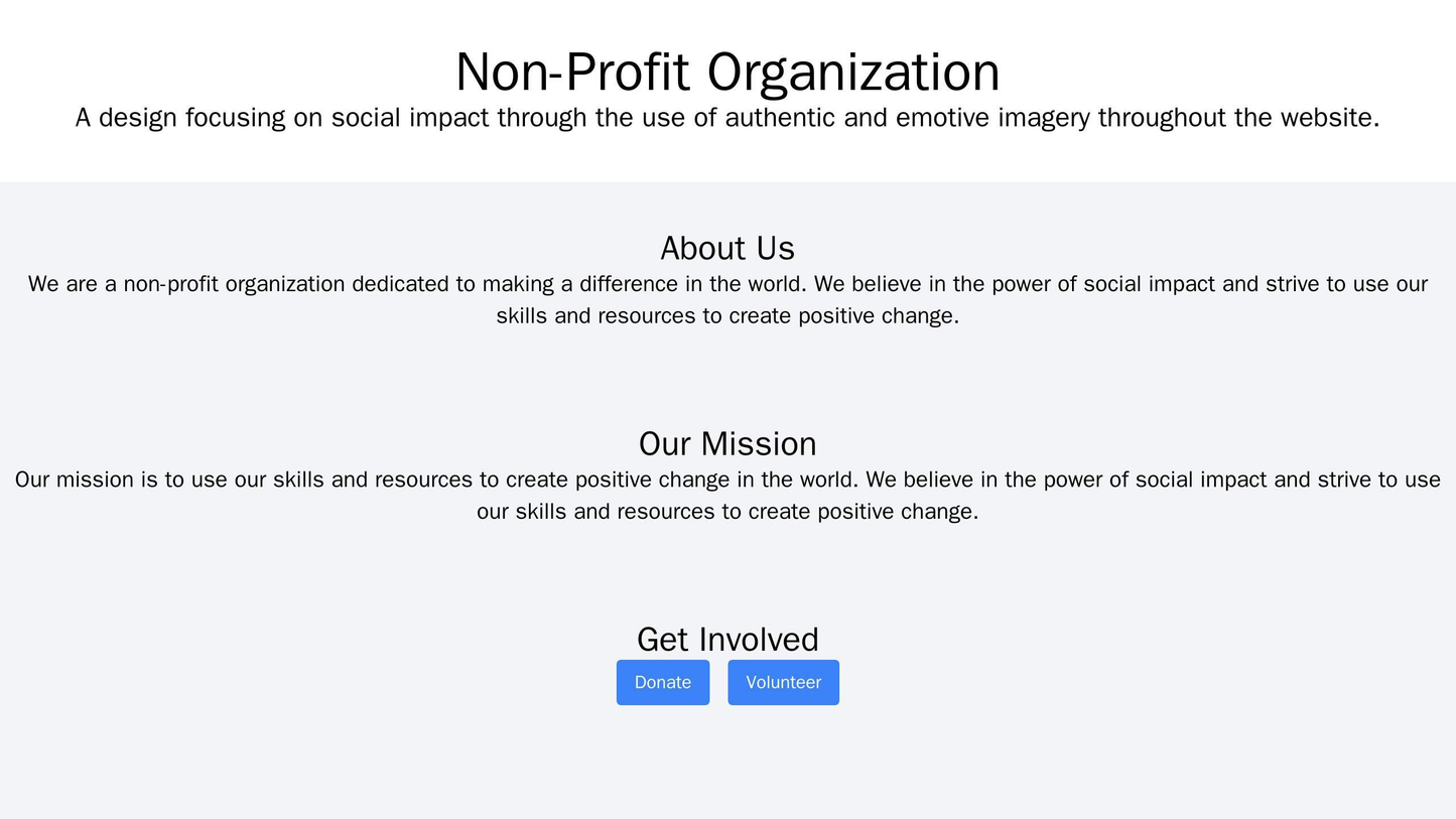 Non-Profit Organization: A design focusing on social impact through the use of authentic and emotive imagery throughout Web Template 4883