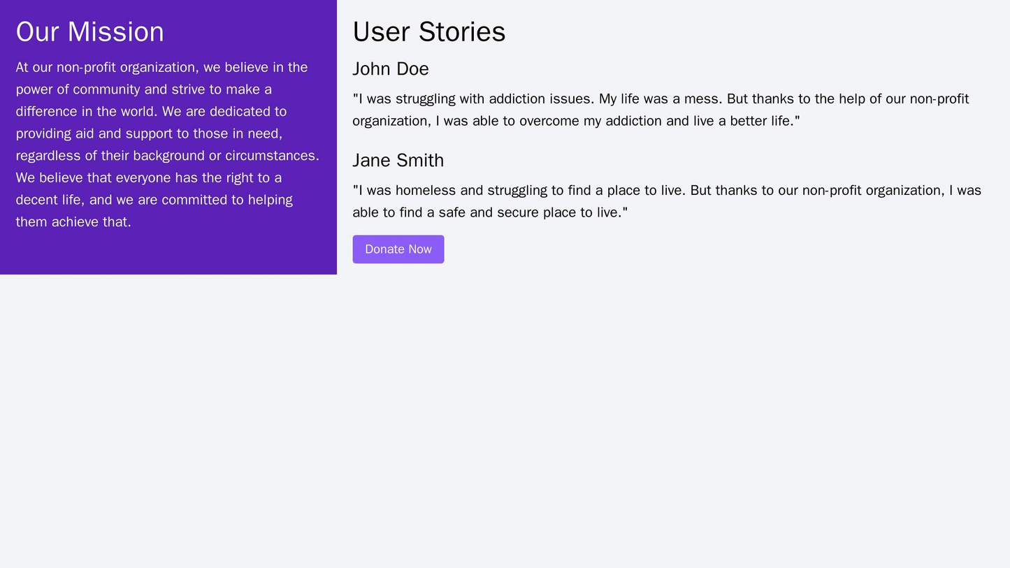 Non-profit organization site: A design with a calming color scheme, a left sidebar showcasing the mission statement and Web Template 3747