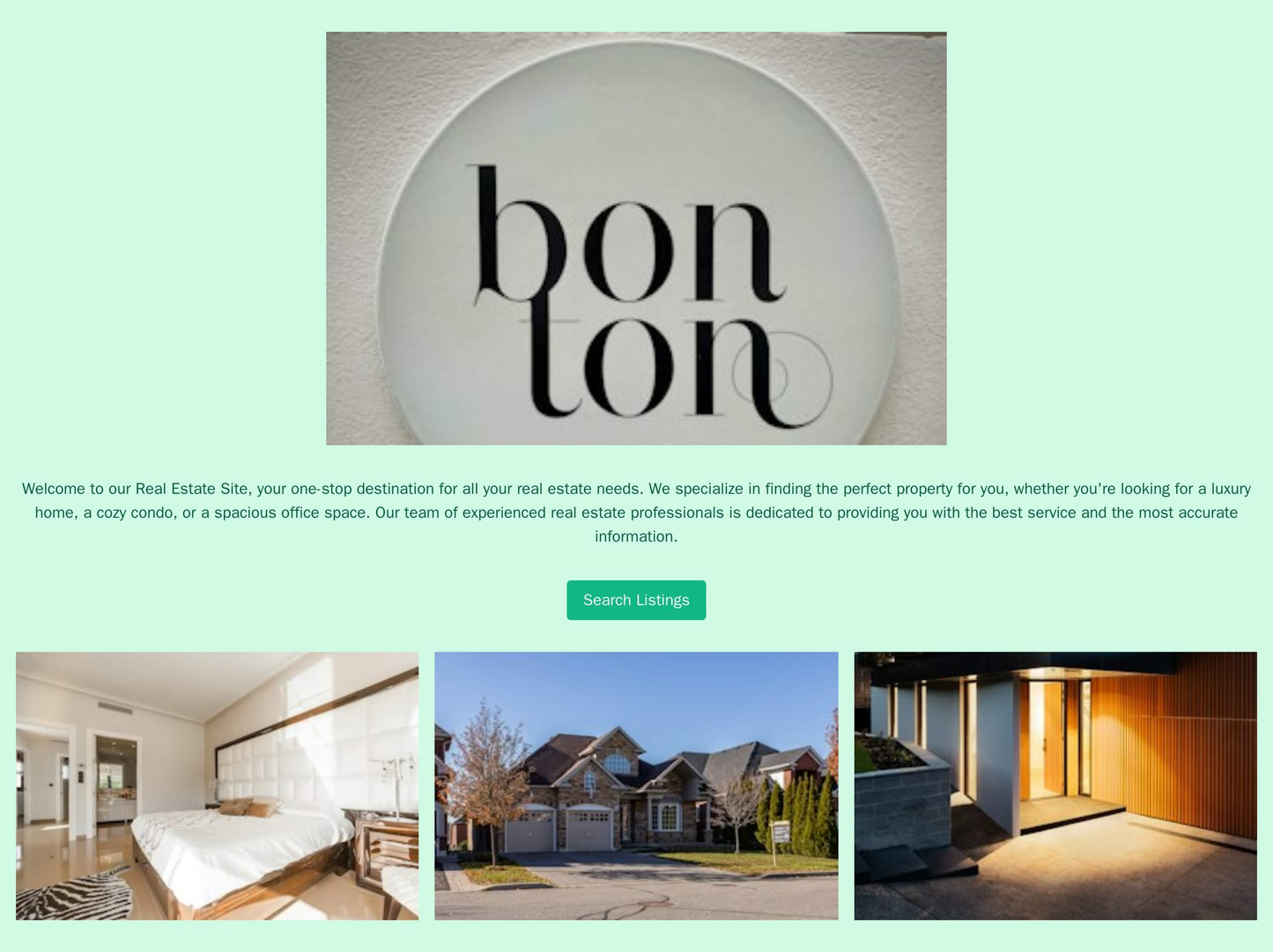 Real Estate Site: Sleek design with a responsive grid layout, a large call-to-action button for searching listings, and Web Template 3353