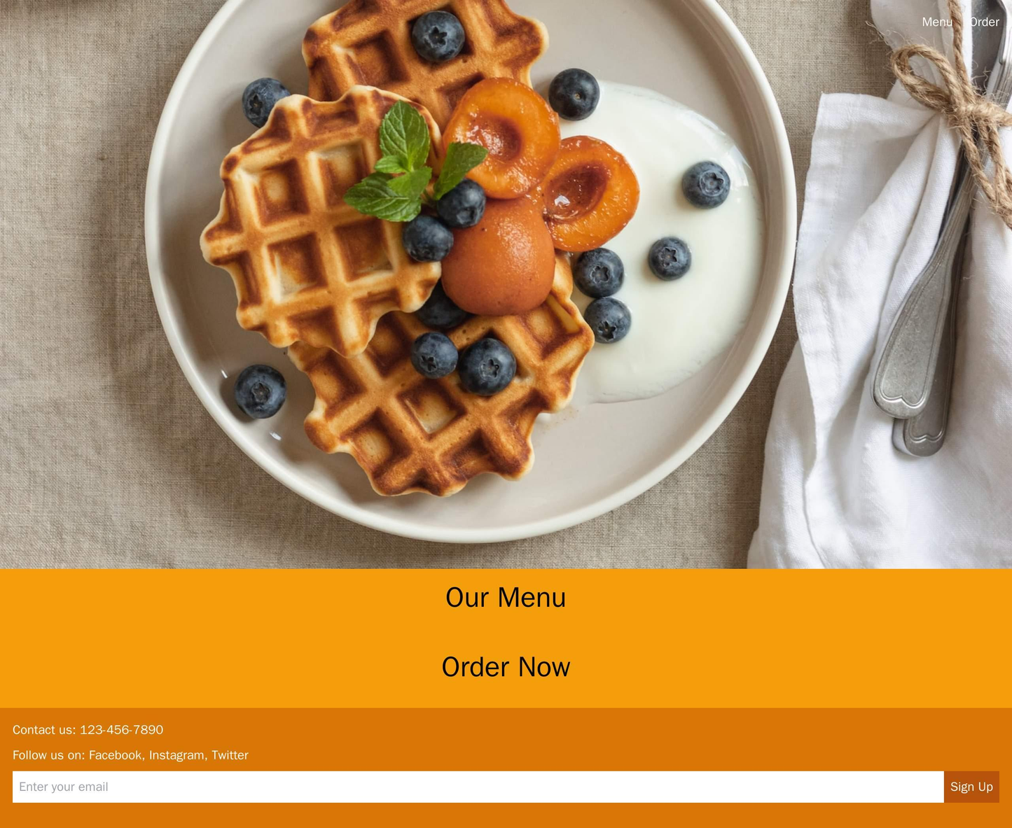 Restaurant: A mouth-watering design featuring a full-screen image of a delicious dish. The menu and ordering system are Web Template 4207