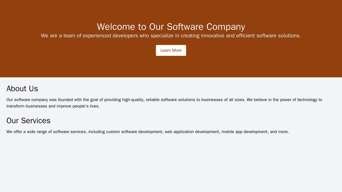 Software Company: A clean, modern design featuring a prominent call-to-action (CTA) button and a visually engaging hero Web Template 4282