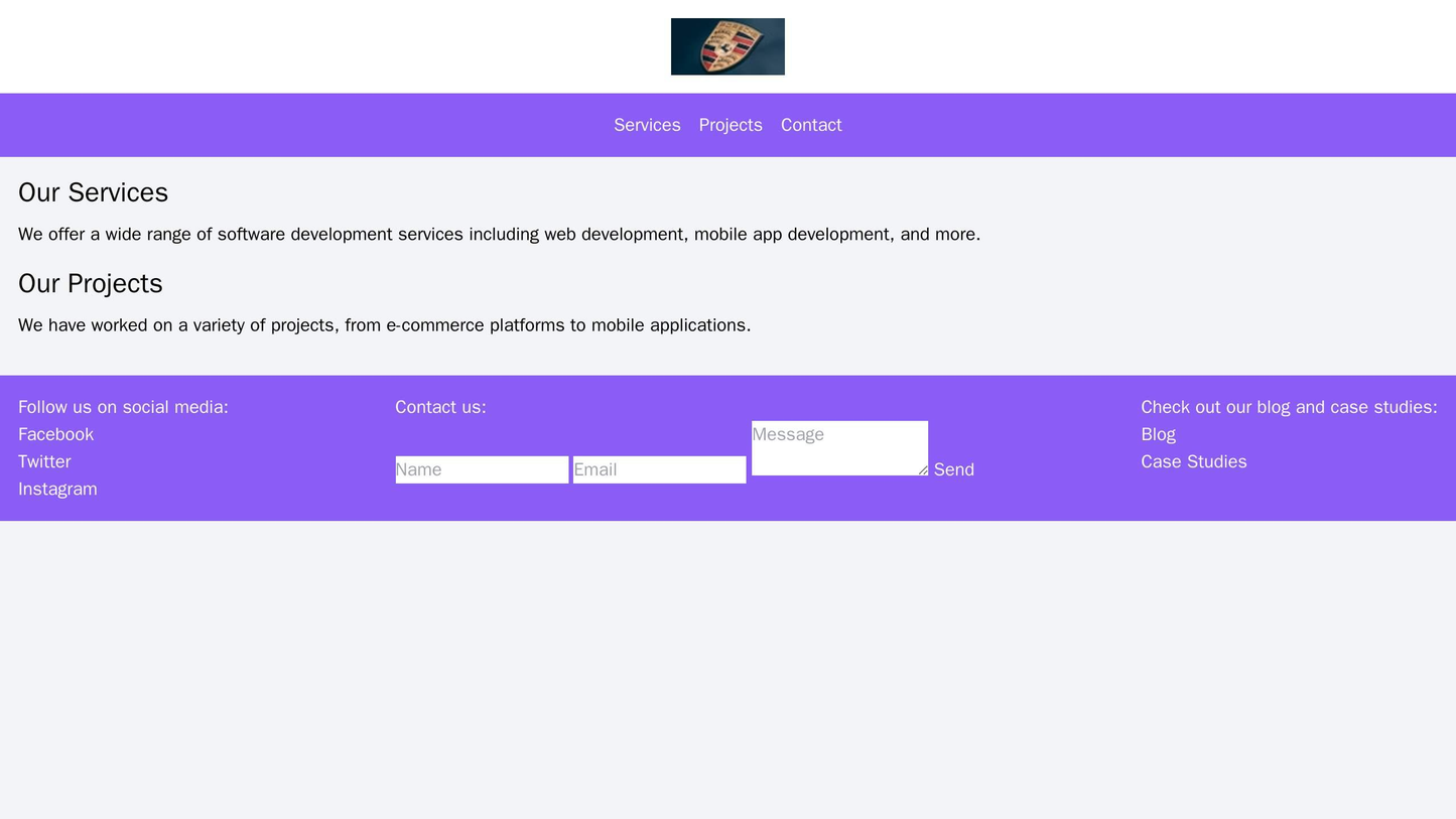 Software Development Company Site: A sleek and modern design with a centered logo, a clear and concise navigation menu, Web Template 4017