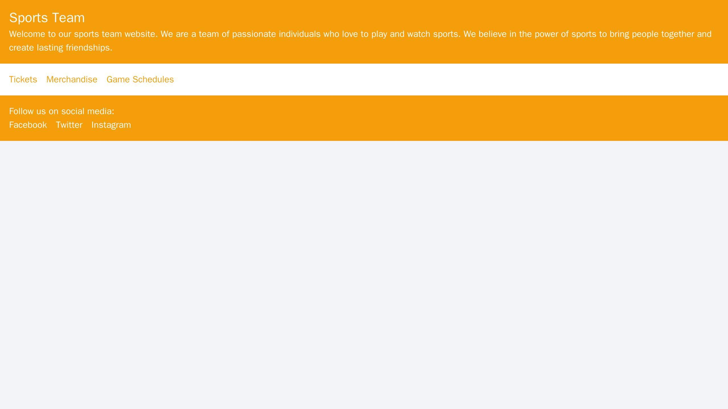 Sports Team: A bold and energetic design with a full-width header featuring the team logo and mascot, a main navigation Web Template 3652