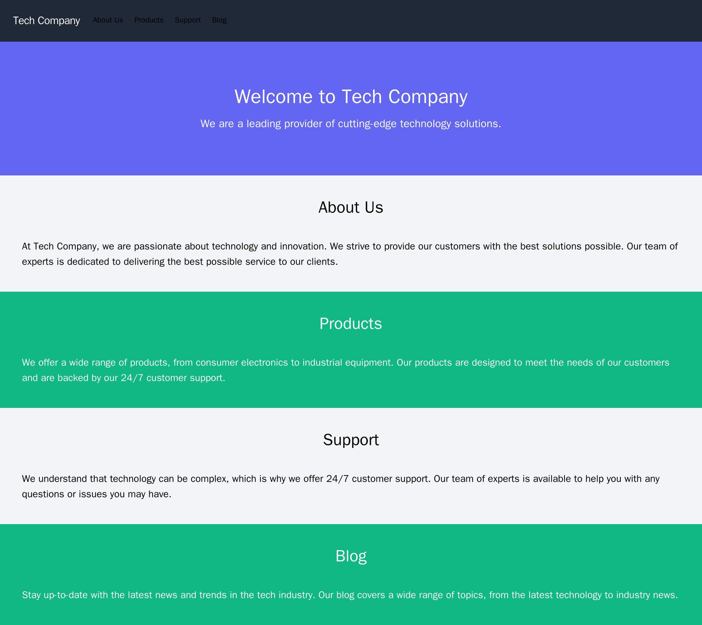 Tech Company: A sleek design with a centered logo, a dark navigation bar, and a full-width banner showcasing the latest Web Template 4125