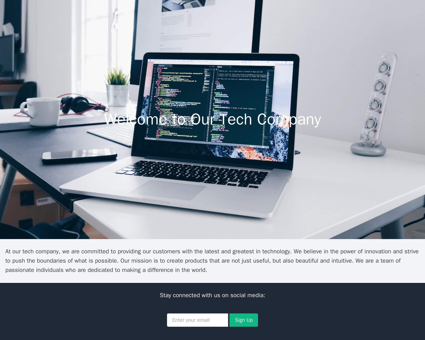 Tech Company: A minimalist design with a large, center-placed header image of the latest technology product. Navigation Web Template 4205