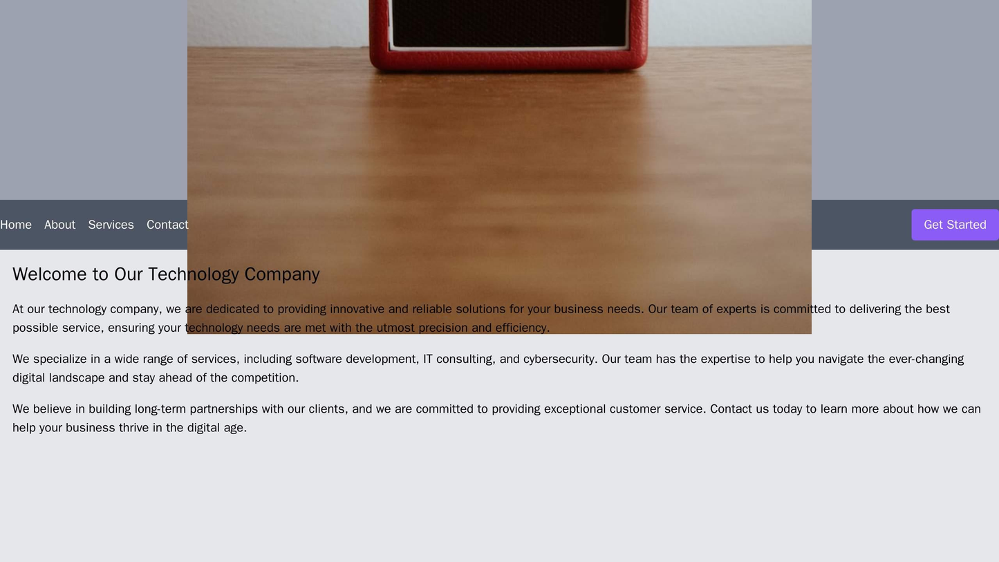 Technology Company: A minimalistic design with a large, center-aligned header image and a clean, left-aligned menu. The Web Template 4044