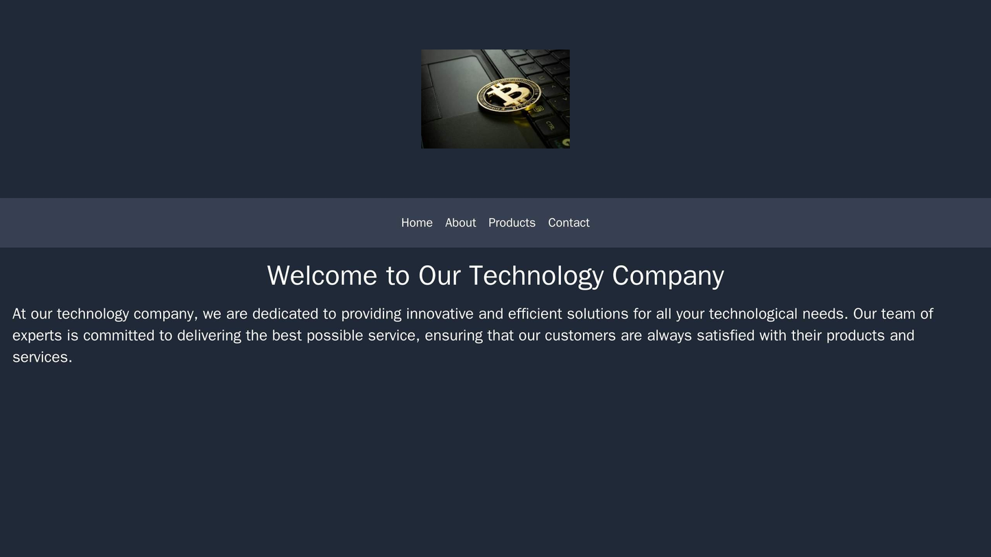 Technology Company: A minimalist design with a large centered logo, dark background, and a horizontal navigation bar. A Web Template 4429
