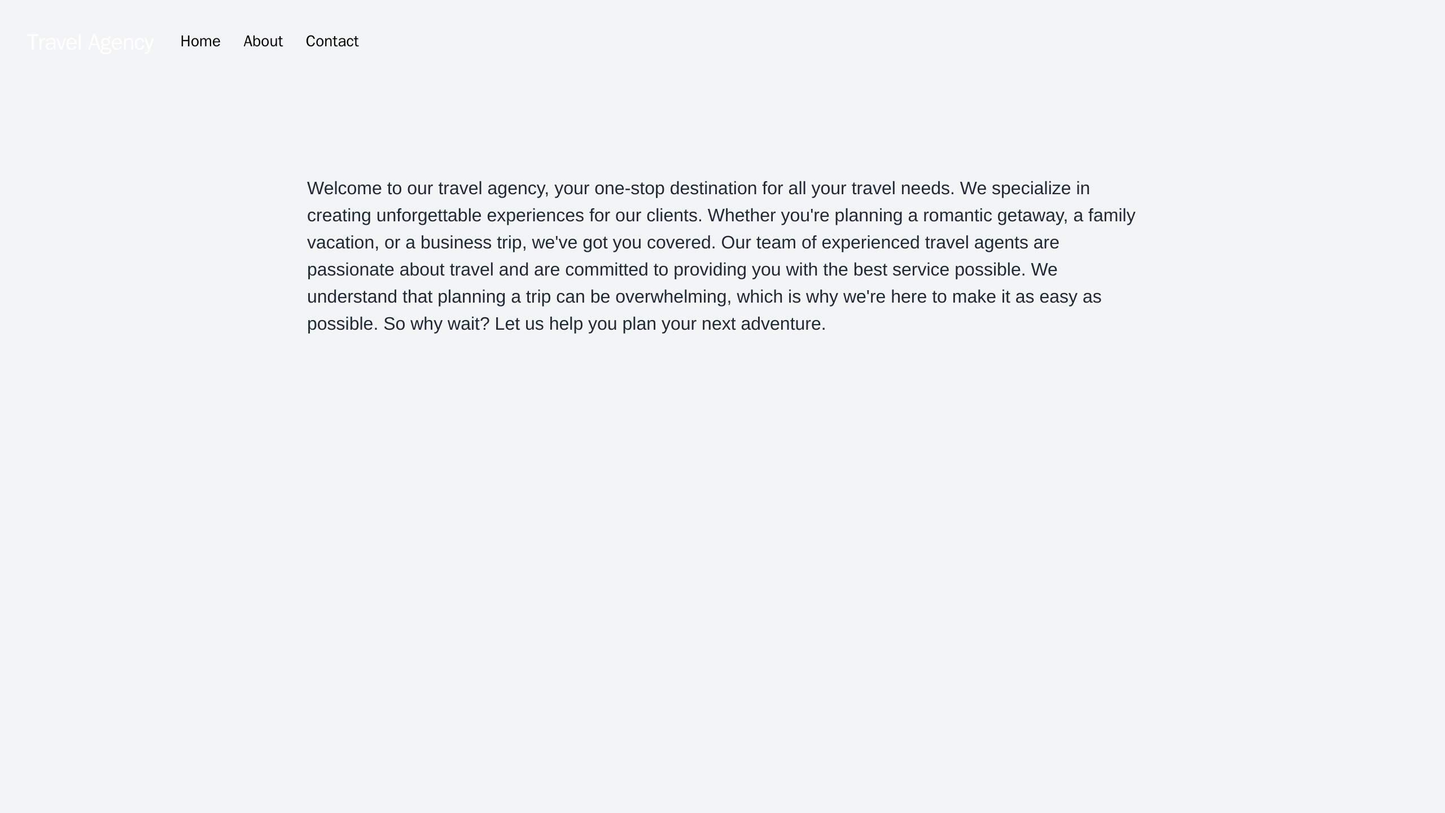 Travel Agency: A visually appealing design with a large, centered logo and a full-width background image of a beautiful Web Template 3502