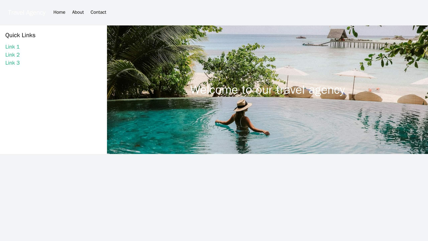 Travel Agency: A full-screen image of a beautiful travel destination, with overlapping text and call-to-action buttons. Web Template 4864