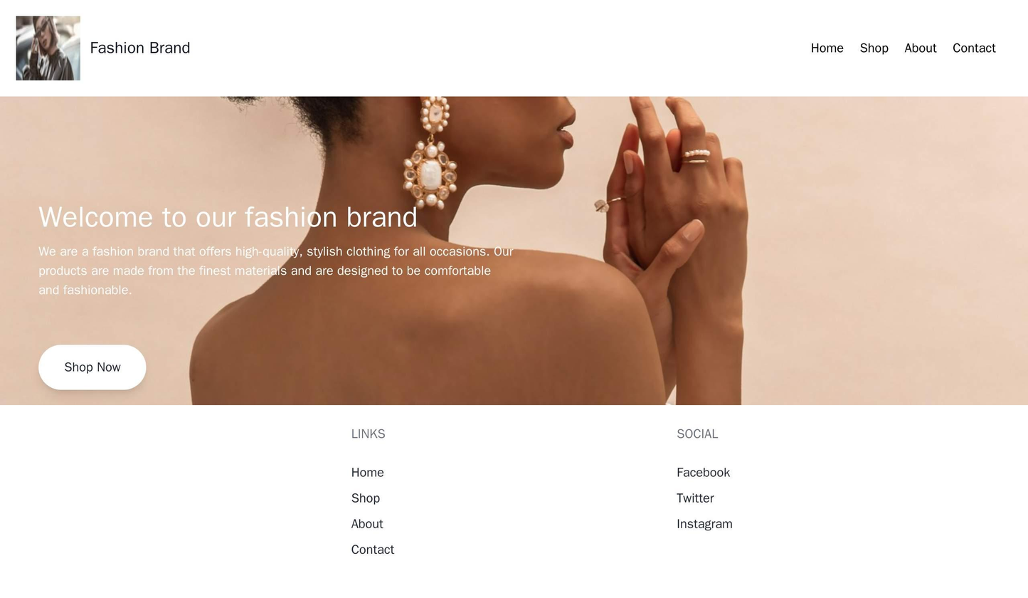 E-commerce Site for a Fashion Brand: A full-width homepage hero image with superimposed text and calls-to-action (CTAs), Web Template 1117