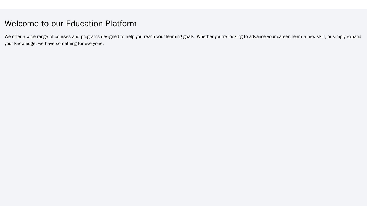 Education Platform Website: A modern and dynamic design with a grid layout showcasing different courses and programs. A Web Template 1881