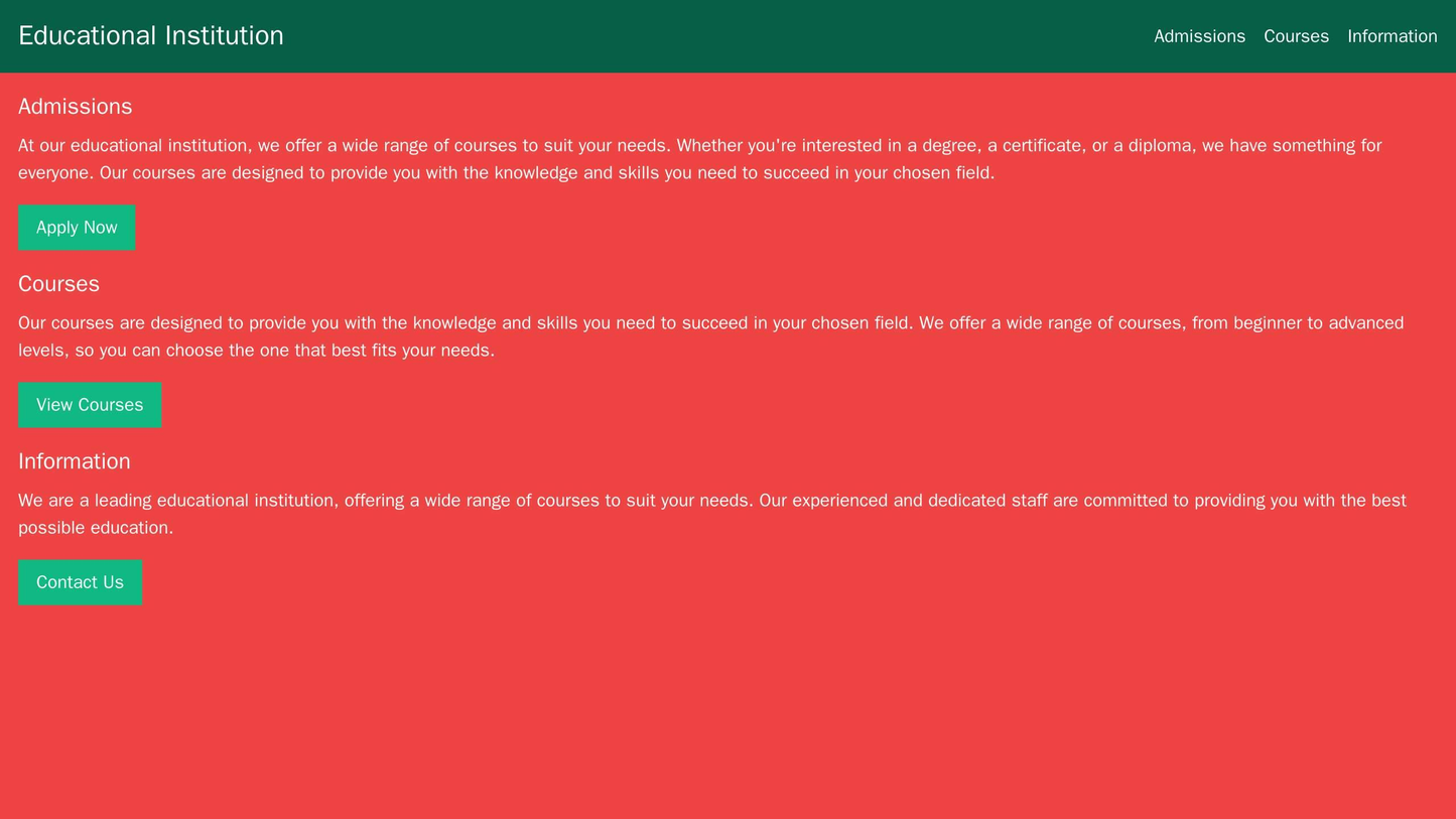 Educational Institution: A multi-page website with a left-aligned logo, tabbed navigation, and prominent call-to-action Web Template 905