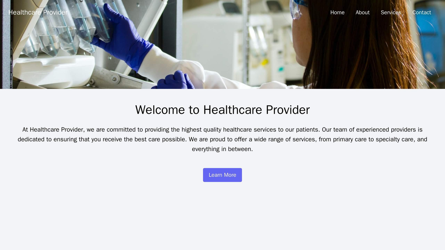 Healthcare Provider: A clean and professional design with a full-screen background image of a serene medical setting. A Web Template 1918