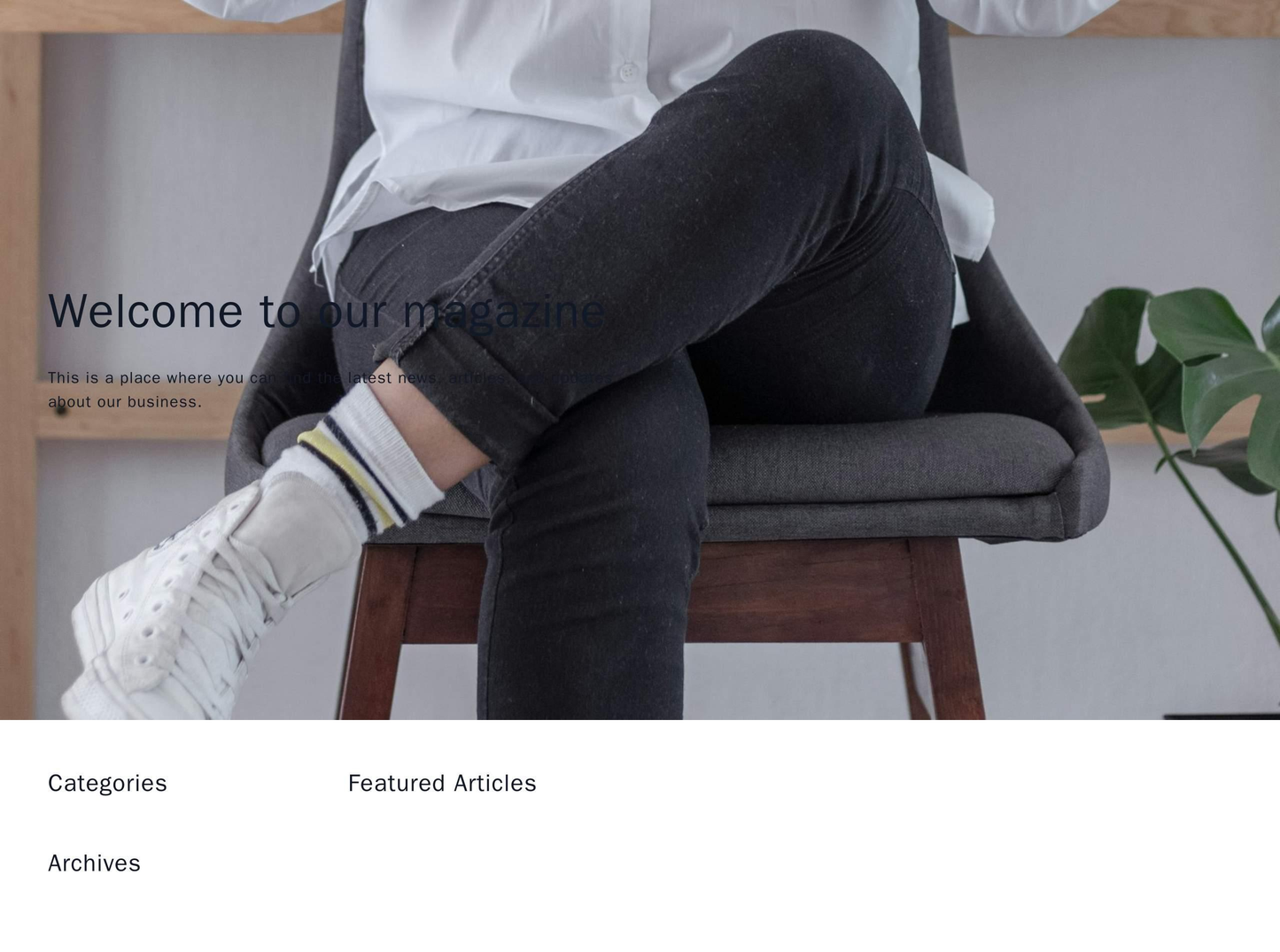 Magazine or News Site: A large banner image with a teaser text and featured articles, a left column with categories and Web Template 1898