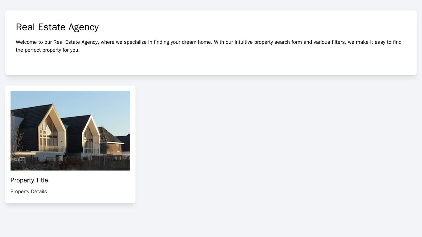Real Estate Agency: A modern design with a wide banner featuring an intuitive property search form and various filters. Web Template 262