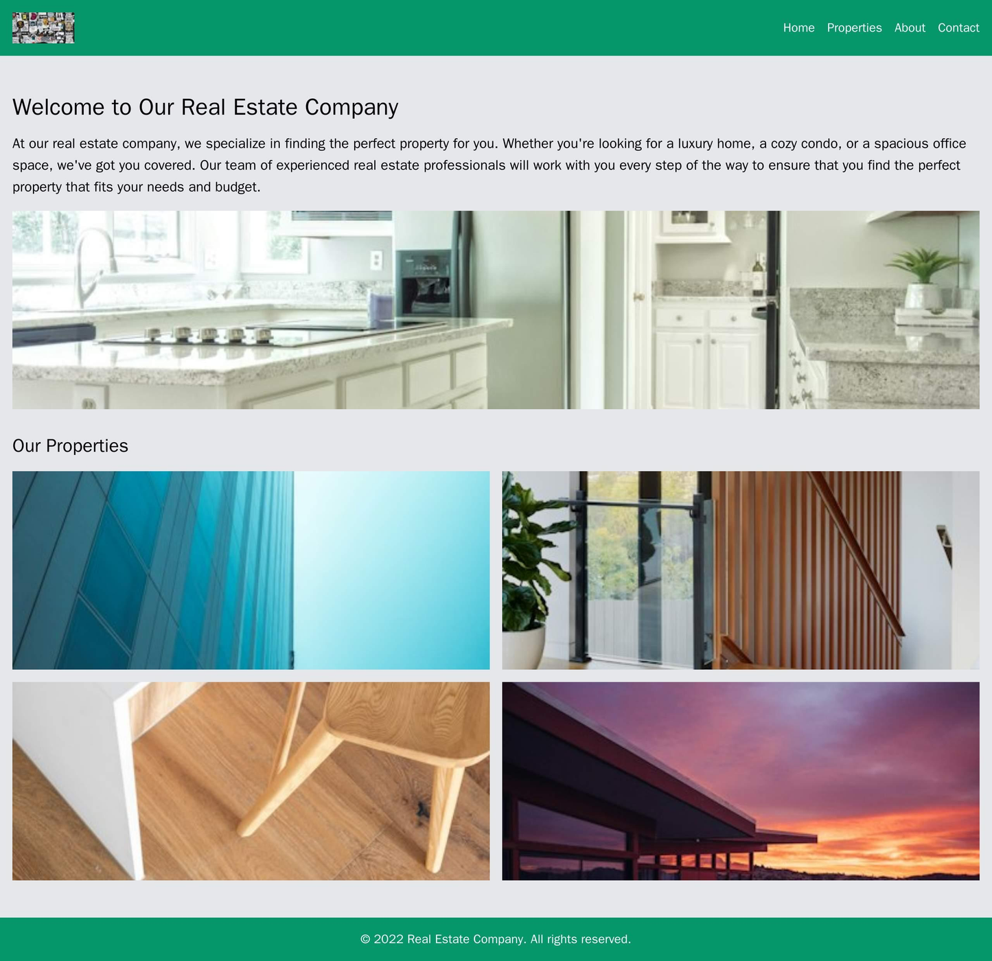 Real Estate Company: A layout featuring large images of properties, with a prominent call-to-action button and a search Web Template 1946